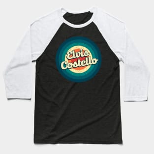 Graphic Elvis Name Retro Vintage Circle Baseball T-Shirt